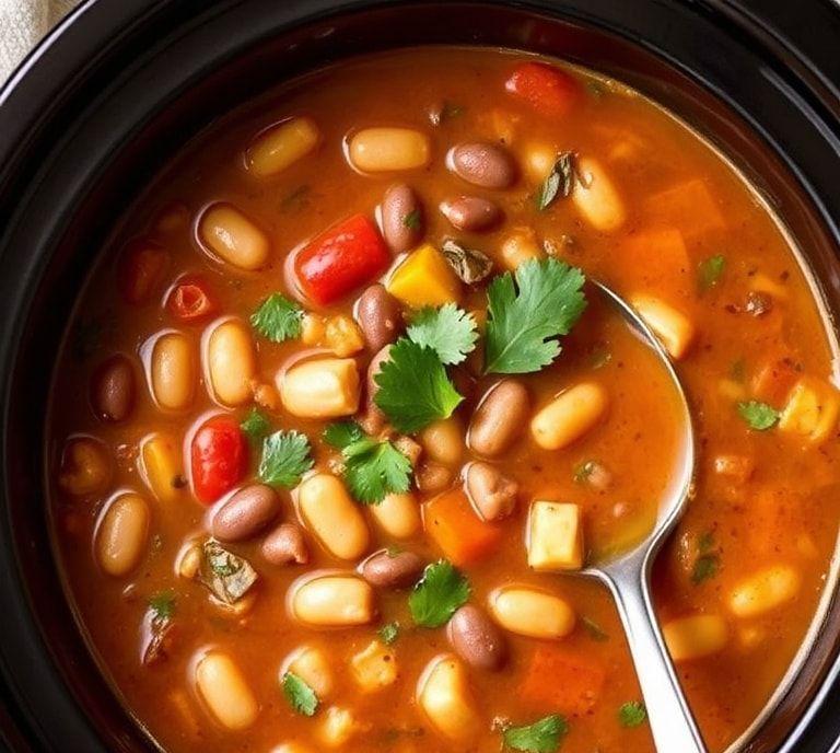 15 bean soup slow cooker vegetarian recipe