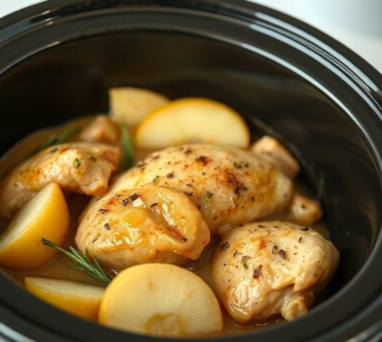 Chicken And Apples Slow Cooker Recipe (Guide)