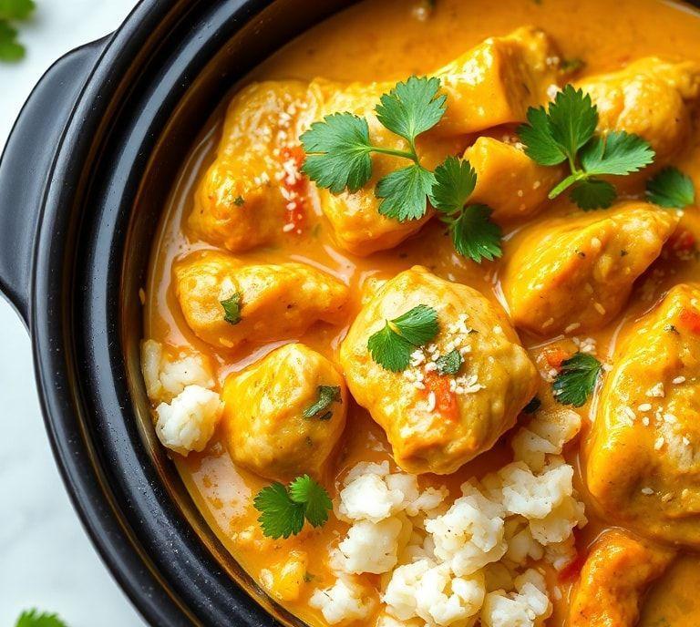 Coconut Chicken Curry Slow Cooker Recipe (Guide)