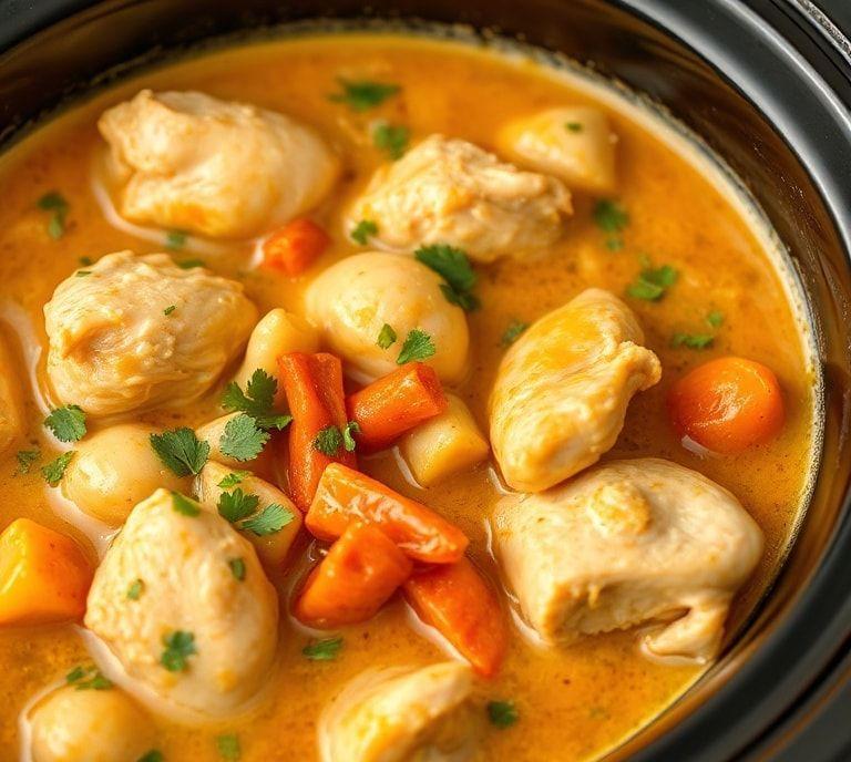Creamy Chicken Stew Slow Cooker Recipe (Guide)