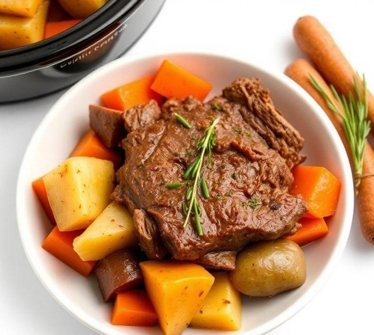 Easy Slow Cooker Pot Roast With Potatoes And Carrots Recipe (Guide)