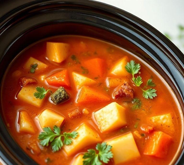 Healthy Vegetable Soup Slow Cooker Recipe (Guide)