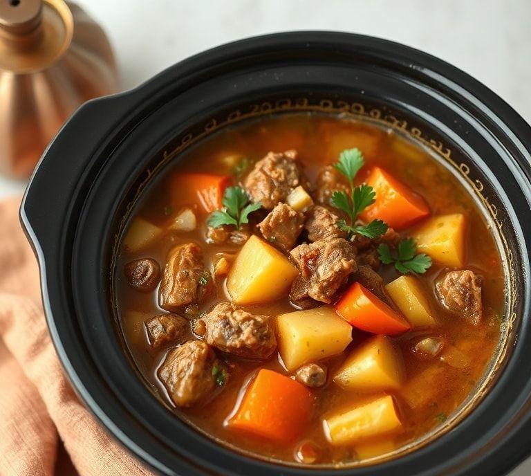Old Fashioned Vegetable Beef Soup Slow Cooker Recipe (Guide)