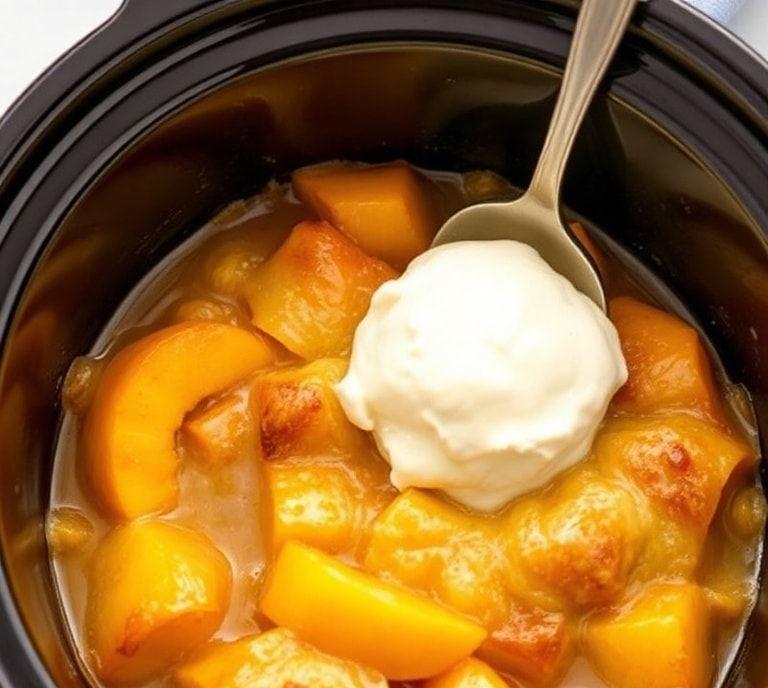 peach cobbler slow cooker recipe