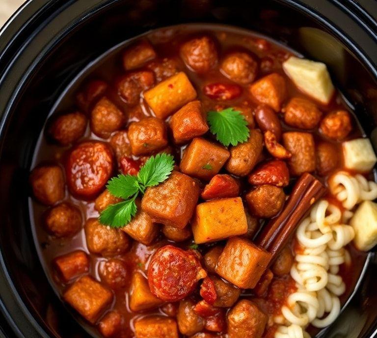 sausage chili slow cooker recipe