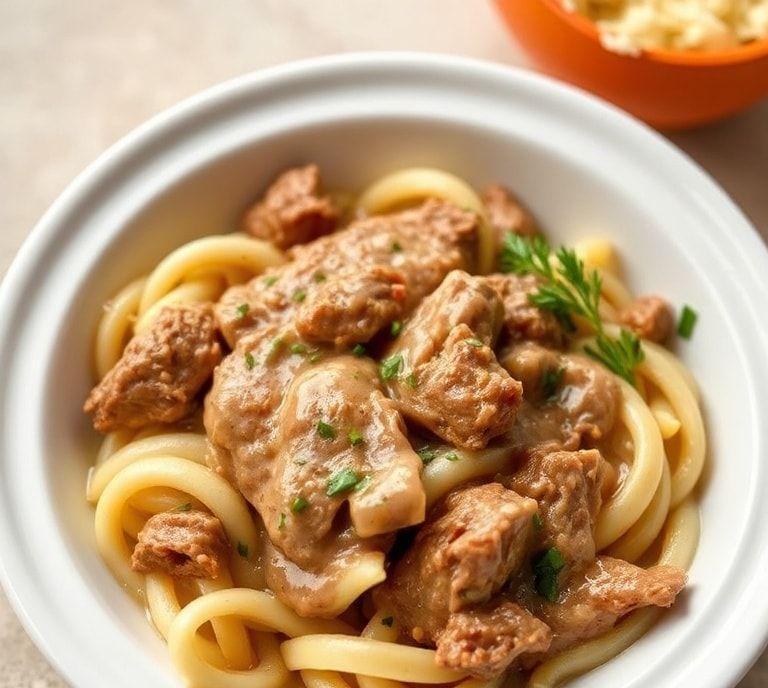 simple beef stroganoff slow cooker recipe