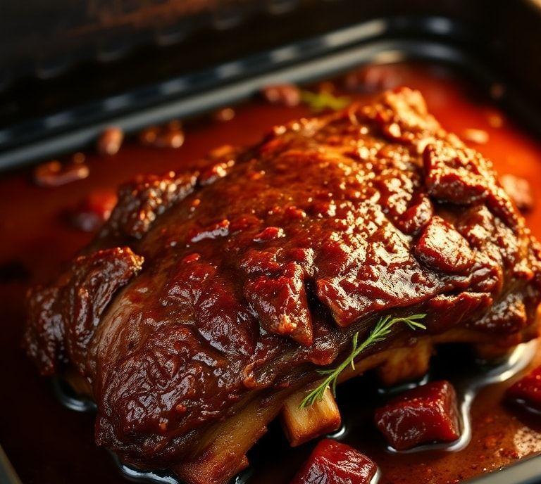 Slow Cooked Beef Short Ribs Oven Recipe (Guide)