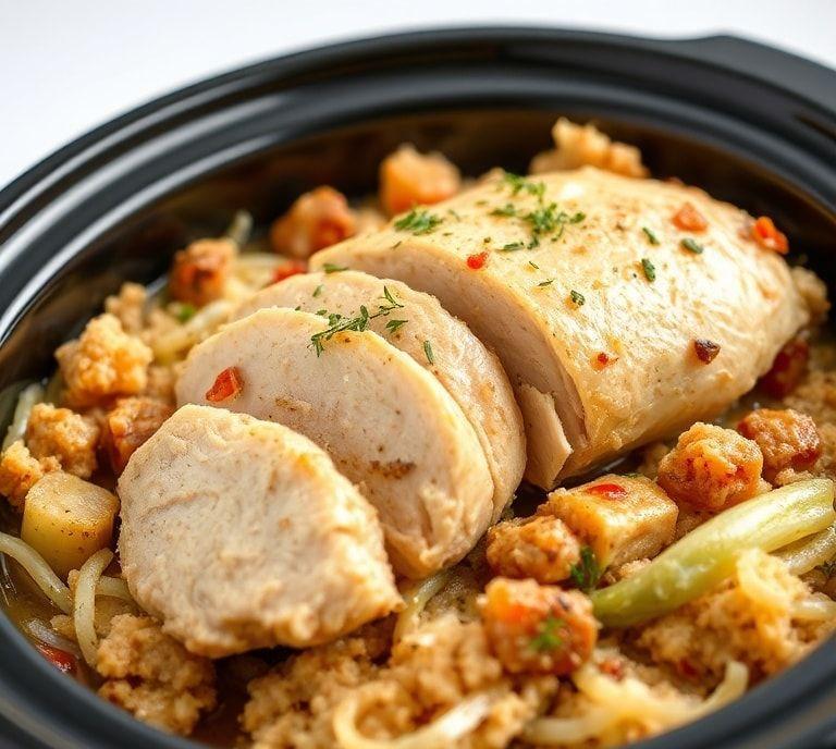 Slow Cooker Chicken With Stuffing Recipe (Guide)