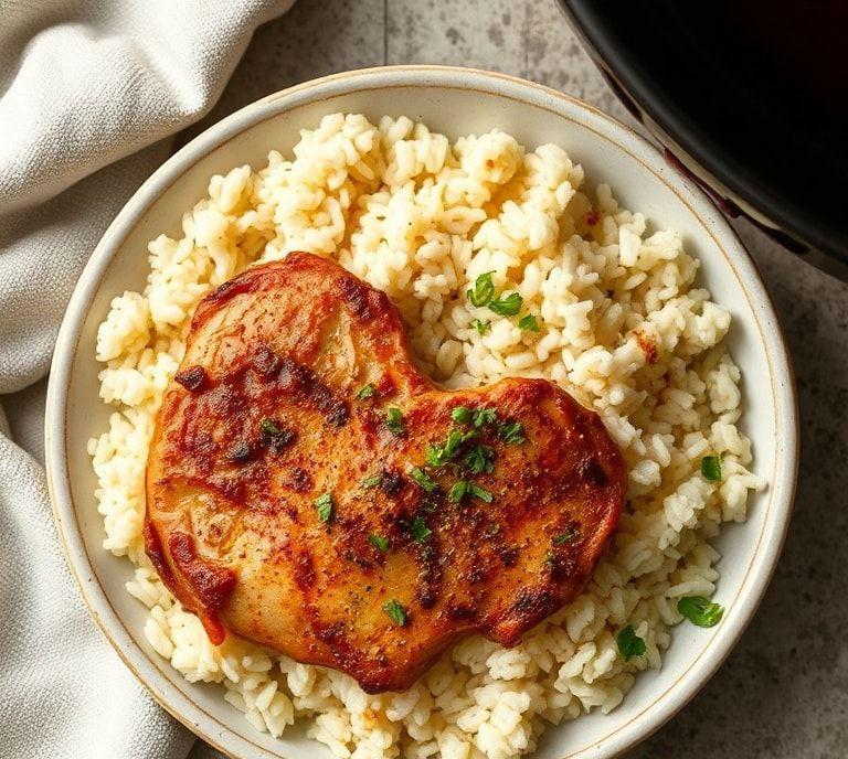 Slow Cooker Pork Chops And Rice Recipe (Guide)