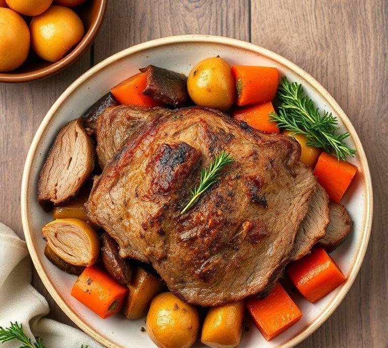 slow cooker pork roast with vegetables recipe