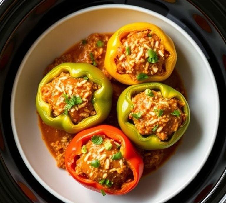 Slow Cooker Stuffed Bell Peppers Recipe (Guide)