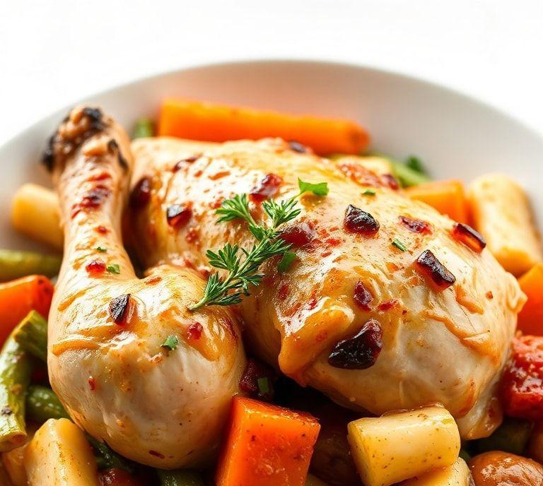 Slow Cooker Whole Chicken And Vegetables Recipe (Guide)