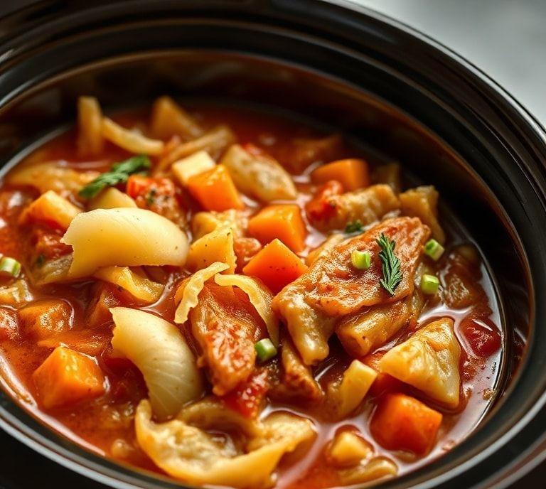Stuffed Cabbage Soup Slow Cooker Recipe (Guide)