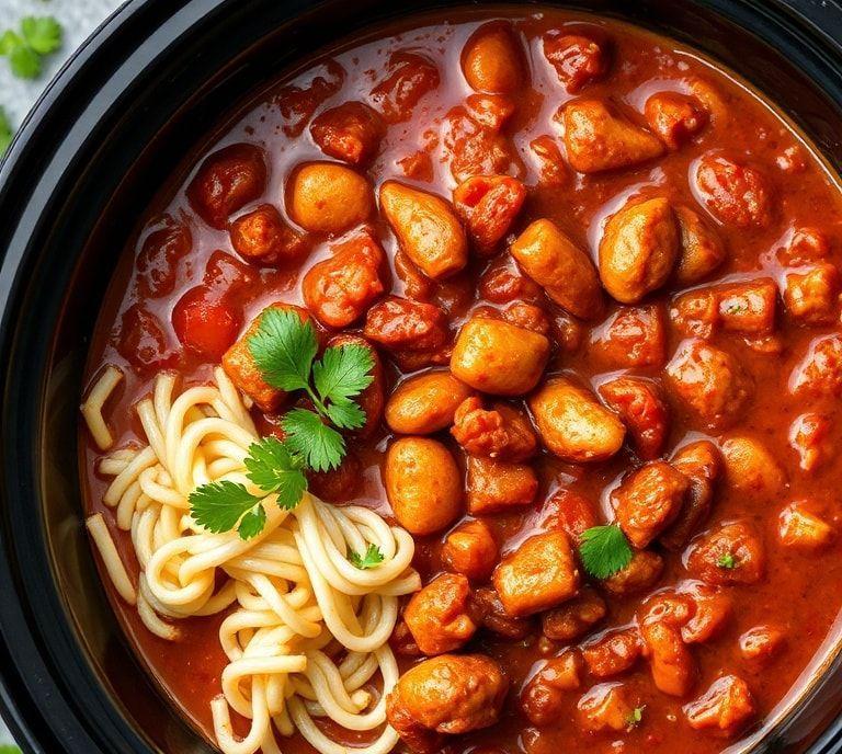 sweet spicy chili slow cooker recipe